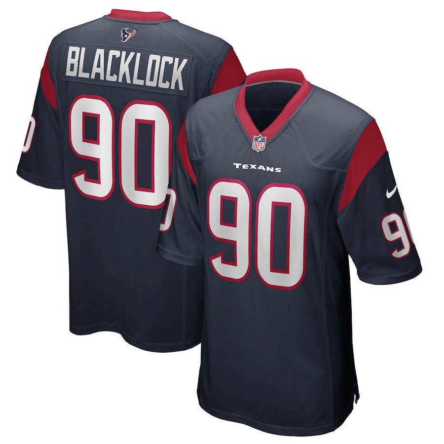 Men Houston Texans #90 Ross Blacklock Nike Navy Game NFL Jersey->houston texans->NFL Jersey